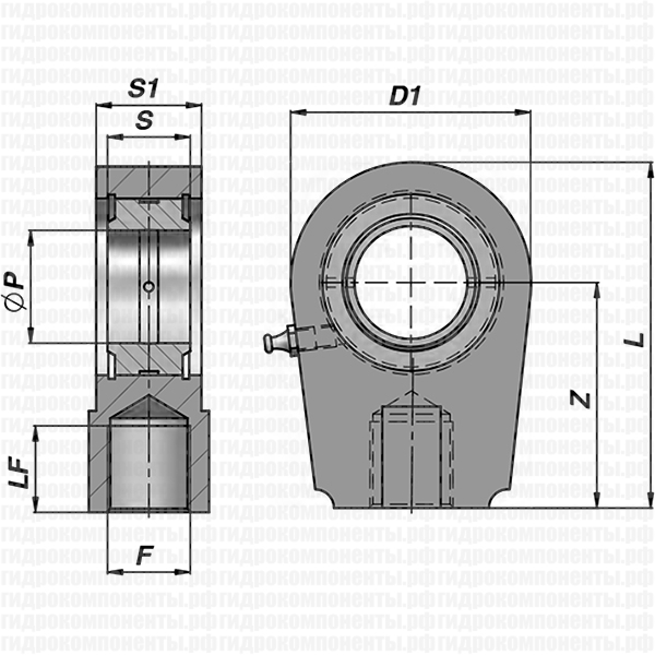 CSTAPR...N ПРОУШИНА С ПРЕСС-МАСЛЕНКОЙ ДЛЯ ГИДРОЦИЛИНДРА